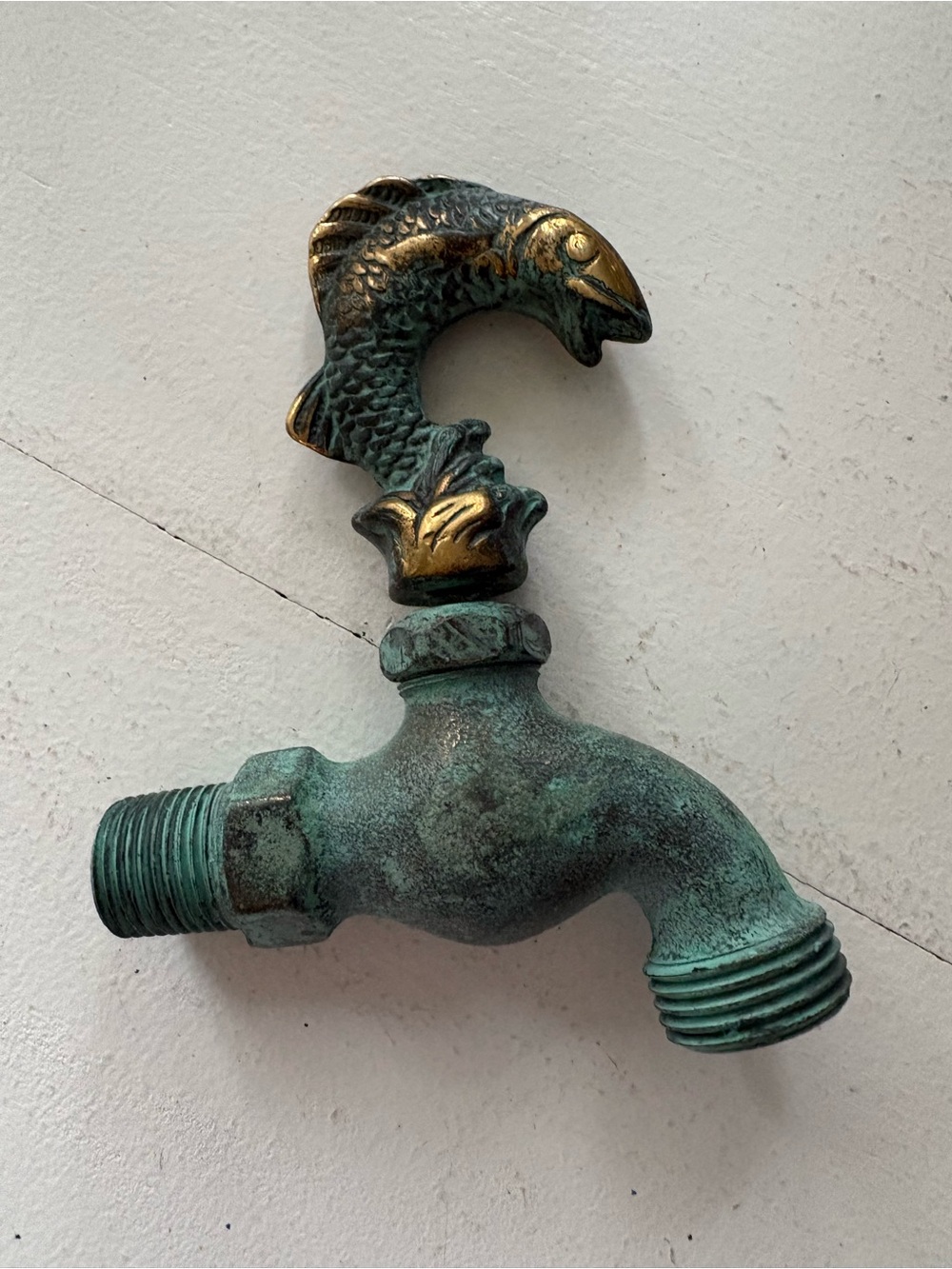 New brass trout fish garden spigot Decorative Fish Handle Outdoor Faucet Tap - Picture 2 of 5